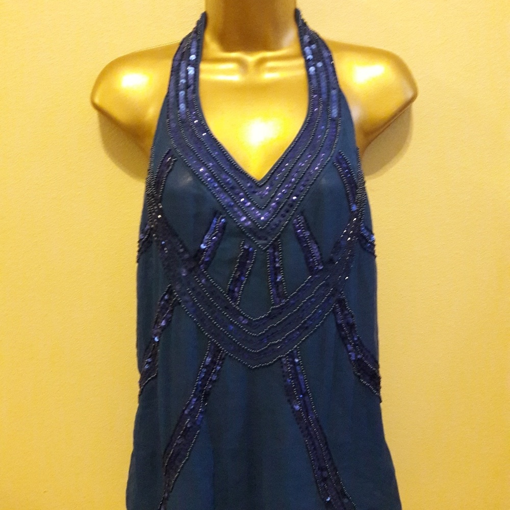 Marciano halter blouse w/beating